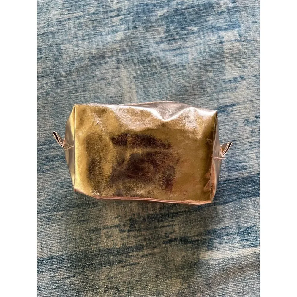 Winky Lux Rose Gold Travel Bag Brow Pencil Lip Gloss Lipstick Cleanser
